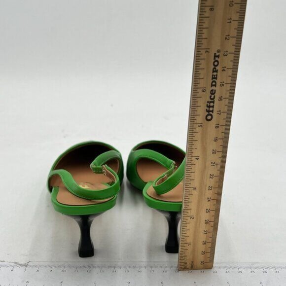 FSJ Women's Mid Kitten Heel Slingback Sandal Pointy Toe Sexy Pumps Comfortable - Picture 5 of 8